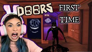 I Played Roblox DOORS for the First Time Scary Game [upl. by Carma]