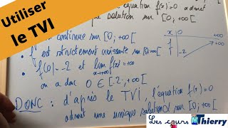 Utiliser le corollaire du théorème des valeurs intermédiaires TVI [upl. by Tirrell]