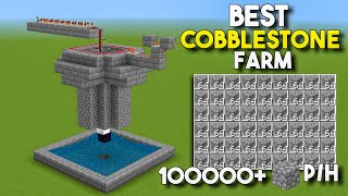 AUTOMATIC COBBLESTONE FARM IN MINECRAFT BEDROCK 120MCPEX BOXCONSOLEPS4NINTENDO [upl. by Neirol]