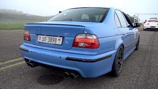 BMW M5 E39 V8 w Supersprint Magnum Exhaust  BRUTAL REVS amp RACE [upl. by Geibel]