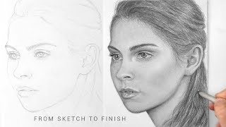 graphite pencil drawing tutorial  How to draw with pencil [upl. by Chavey]