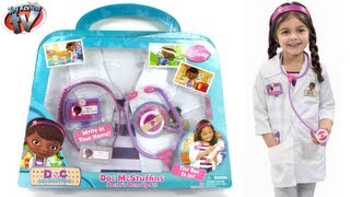 DOC MCSTUFFINS Doctors Dress Up Playset Disney Junior Cosplay Toy Review Family Video [upl. by Boland]