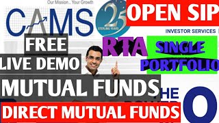 How to Buy Mutual funds from cams Mycamssingle Mutual fund portfoliodirect planinvest by cams mf [upl. by Grindle]