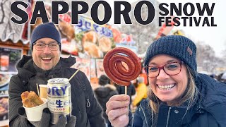 SAPPORO SNOW FESTIVAL 2024 Japanese Street Food Tour🇯🇵❄️ [upl. by Golliner]