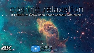 COSMIC RELAXATION 8 HOURS of 4K Deep Space NASA Footage  Chillout Music for Studying Working Etc [upl. by Meryl]