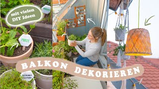 Balkon Deko einfache amp günstige DIY Ideen für Balkon Makeover [upl. by Nevetse794]