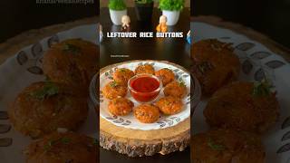 Trending Recipe of leftover rice buttons shorts recipe rice snacks [upl. by Brose]