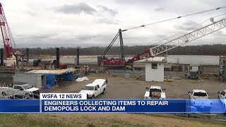 Engineers collecting items to repair Demopolis Lock and Dam [upl. by Nnahsal]