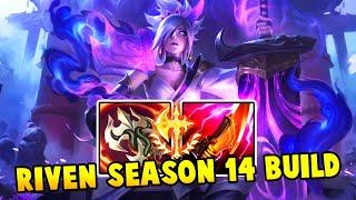 Rank 1 Challenger Riven FINDS THE BEST BUILD ON RIVEN FOR SEASON 14 [upl. by Samuele]