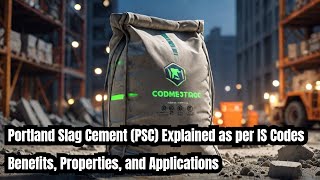 Portland Slag Cement PSC Explained as per IS Codes I Benefits Properties and Applications [upl. by Jabon364]