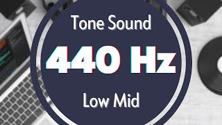 440 Hz Frequency Sound Tone Audio Signal Sine Waveform Low MID [upl. by Adnaloj325]