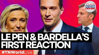 LIVE  Jordan Bardella amp Marine Le Pen react as polls close for second round  Times Now World Live [upl. by Dympha]