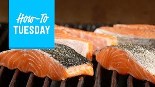 How to Grill Salmon Steaks and Fillets  Food Network [upl. by Darlene]