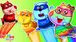 Rescue Colorful Superheroes  Lost Color Songs  Kids Songs amp Nursery Rhymes WolfooFamilySongs [upl. by High151]