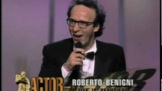 Roberto Benigni Wins Best Actor  71st Oscars 1999 [upl. by Correy]