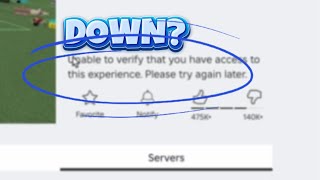 Roblox down “ Unable to verify that you have access to this Experience please try again“ [upl. by Barrada747]