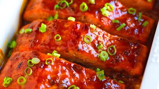 Maple Soy Glazed Salmon Recipe [upl. by Aileon329]