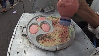 GJakarta Street Food 1457 Part1 Spider Cake Kue Labalaba Car Free Day Tasikmalaya [upl. by Birdt]