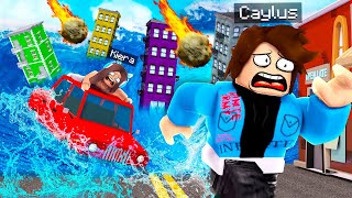 Can You Survive NATURAL DISASTERS For 24 Hours In ROBLOX [upl. by Cote243]