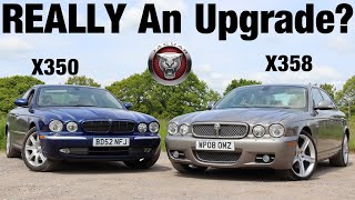 Jaguar XJ X350 vs X358  Worthwhile Luxury Upgrade 2003 42 V8 Sport amp 2008 27 TDVi Road Test [upl. by Kiefer378]