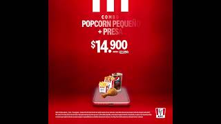 Combo Popcorn Pequeño  Presa – Cupones QR en KFC APP [upl. by Ettena]