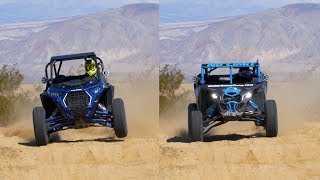 Polaris RZR XP Turbo S vs CanAm Maverick X3 X RC  Desert Action [upl. by Roberson]