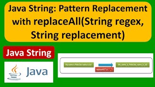 Java String Pattern Replacement with replaceAllString regex String replacement  Java Tutorial [upl. by Merralee]