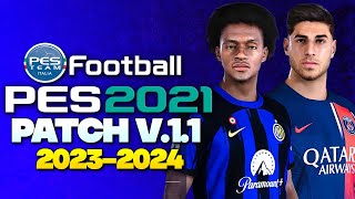 PES 2021 TUTORIAL PS4PS5PC  PATCH V11 20232024 ORDINE CAMPIONATI E NUOVI AGGIORNAMENTI [upl. by Pontias119]