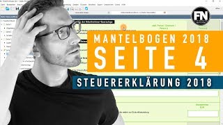 MANTELBOGEN Seite 4  Steuererklärung Elster 2018 Mantelbogen Seite 4  Arbeitnehmersparzulage [upl. by Madelena]