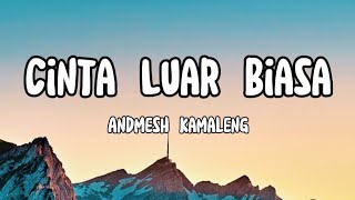 Andmesh  Cinta Luar Biasa Lirik Lagu [upl. by Nnahteb]