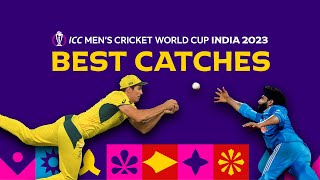 All the best catches from Cricket World Cup 2023 😱 [upl. by Dibbrun]