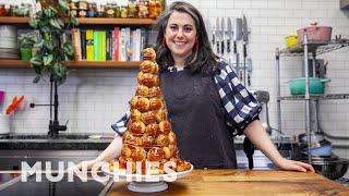 Claire Saffitz Makes Croquembouche A Cream Puff Tower [upl. by Samled]