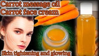 DIY carrot message cream amp oilskin tightening amp glowing face creamreduce pigmention amp dark spots [upl. by Richara]