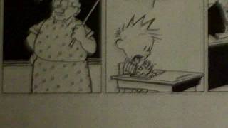 Calvin amp Hobbes  Calvin Chewing Gum in Class [upl. by Neram]