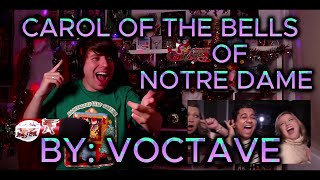 FLAWLESS MASHUP Blind reaction to Voctave  Carol of the Bells of Notre Dame [upl. by Ij195]