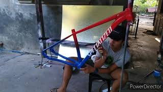 REPAINTING BIKE FRAME  simplon to specialized [upl. by Waite70]