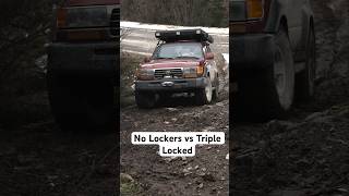 No Lockers vs Triple Locked toyota landcruiser 4x4 offroad truck 90s camping 80series [upl. by Pillow]