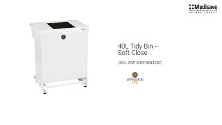 40L Tidy Bin Soft Close ASP 03W BIN40SC [upl. by Ziegler]