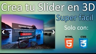 Aprende a crear Slider 3D  Hmtl5  Css3  Bien explicado  Fácil [upl. by Hgalehs965]