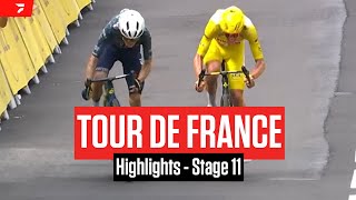 Tour de France 2024 Stage 11 Highlights [upl. by Ydde]