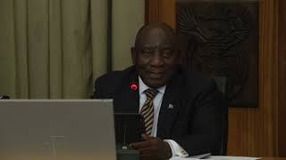 President Ramaphosa meeting experts from government and business at the Union Buildings in Pretoria [upl. by Nallad488]