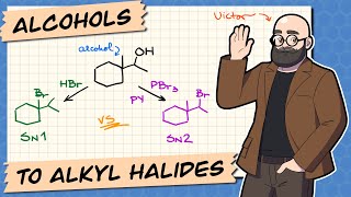 Conversions of Alcohols into Alkyl Halides SN1 and SN2 Style [upl. by Terris]