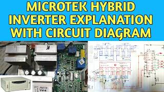 MICROTEK HYBRID INVERTER EXPLANATION WITH CIRCUIT DIAGRAM [upl. by Clementi]