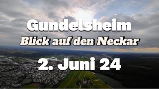 Hochwasser Neckartal bei Gundelsheim am Neckar BadenWürttemberg 2 Juni 2024 FPV Drohnenaufnahmen [upl. by Janelle]