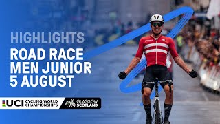 Men Junior Road Race Highlights  2023 UCI Cycling World Championships [upl. by Jelsma212]