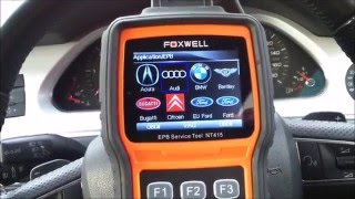 Electronic Parking Brake EPB Servicing on an Audi A6 with a Foxwell NT415 Tool [upl. by Asiruam6]