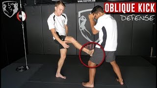 How to Defend The Oblique Kick Knee Stomp [upl. by Archer]