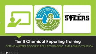 Texas Tier II Chemical Reporting 2020 Annual Reporting Period Training Presentations [upl. by Odnomar]