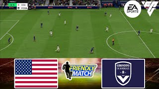 FC 24  USA W vs Girondins de Bordeaux W 09102024  Friendly Match  Gameplay PS  Full Match [upl. by Jerrold]