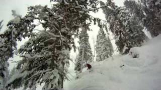 Skiing 3 feet of Park City Utah powder at The Canyons [upl. by Hendren685]